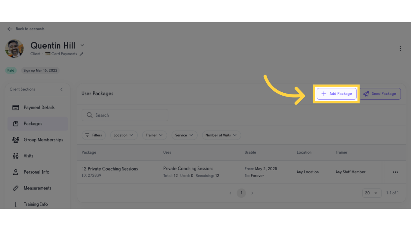 Click 'Add Package'.