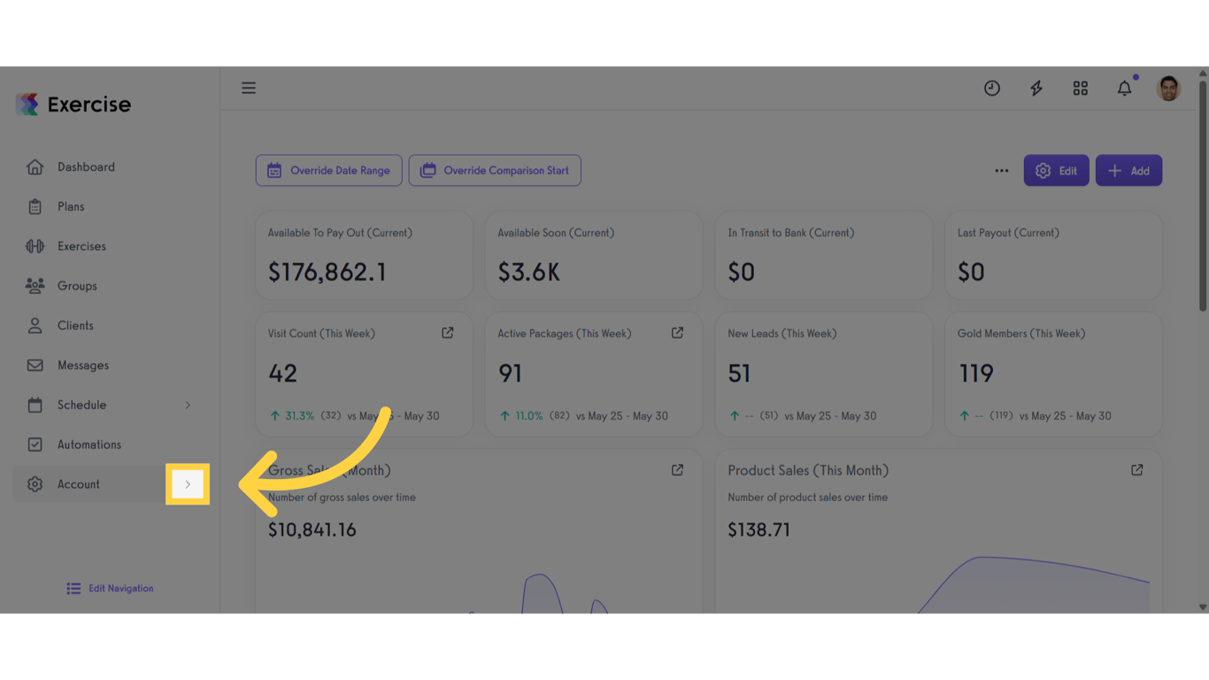 Click the three-dot menu
