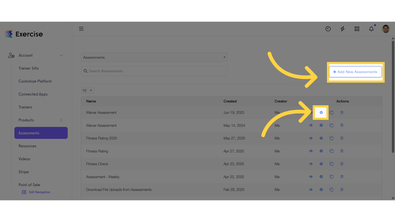 Create or Edit Assessment