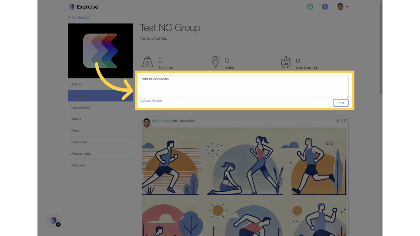 Click on 'Add To Discussion'.