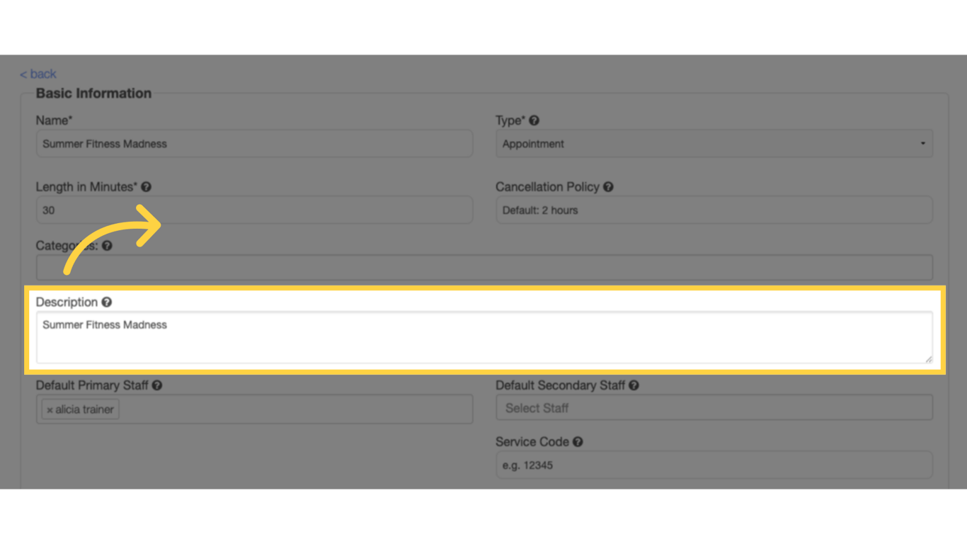 Add or edit the description under the “Description” heading