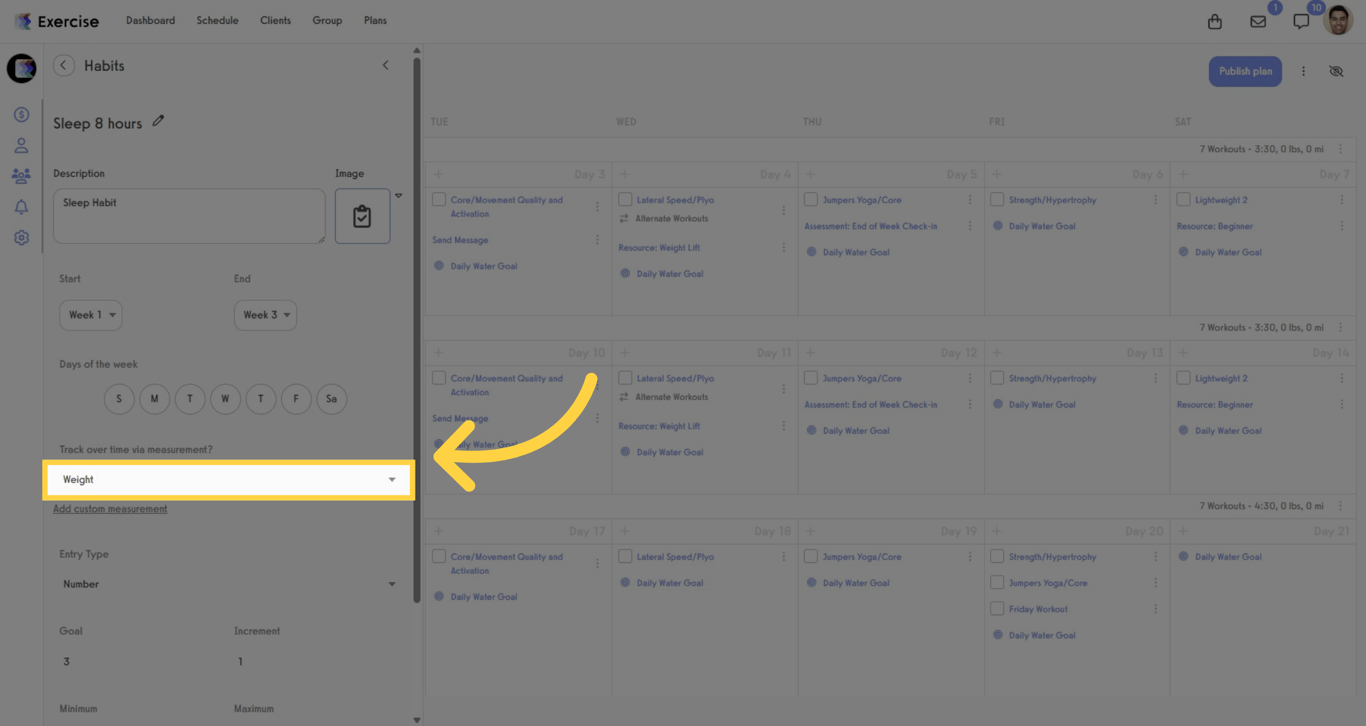 Select a Measurement Type
