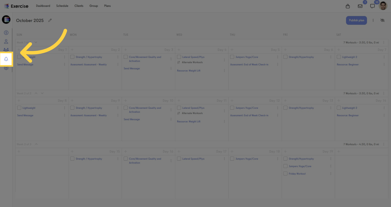 Click the Habits Icon