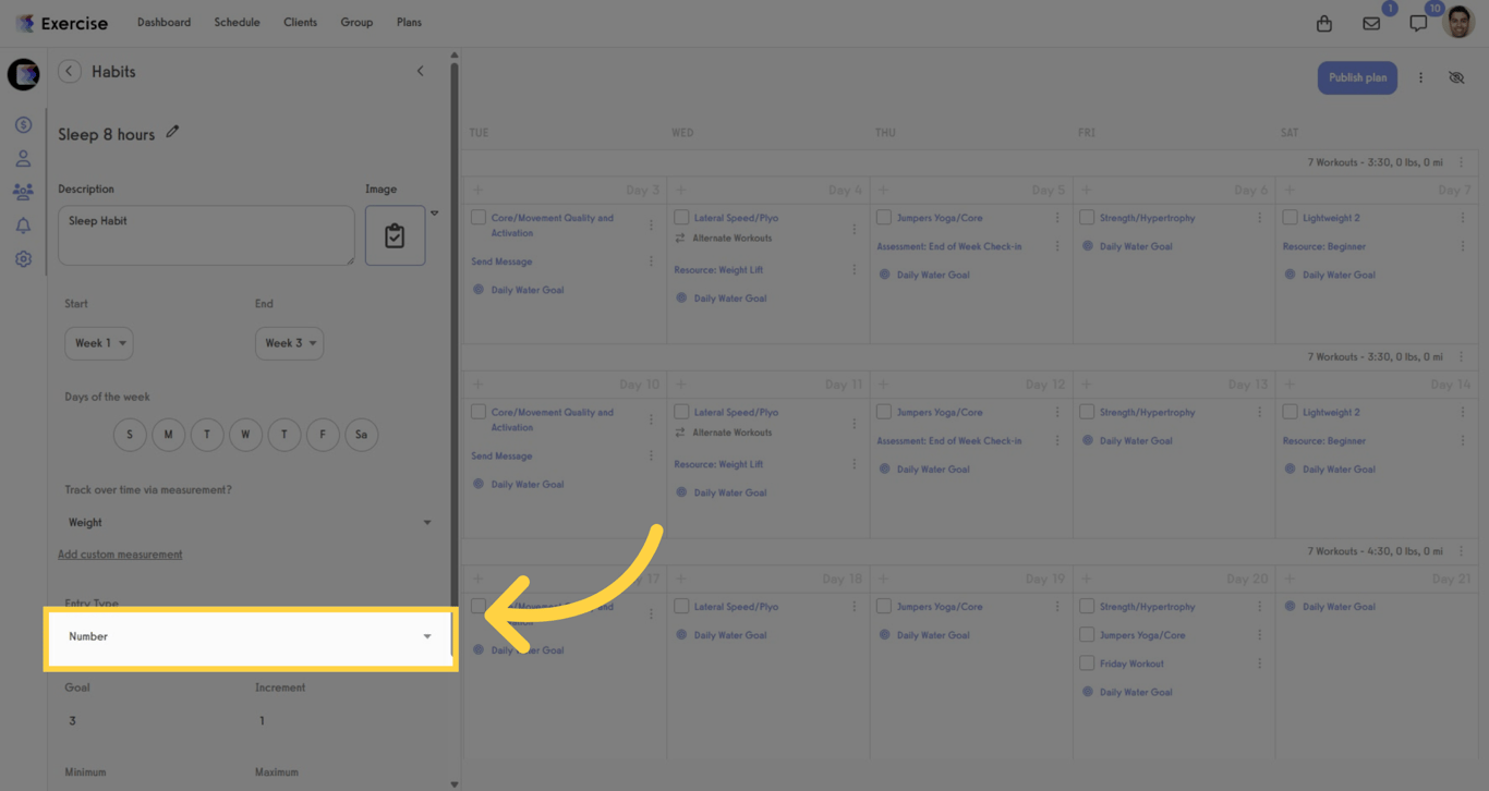 Select an Entry Type