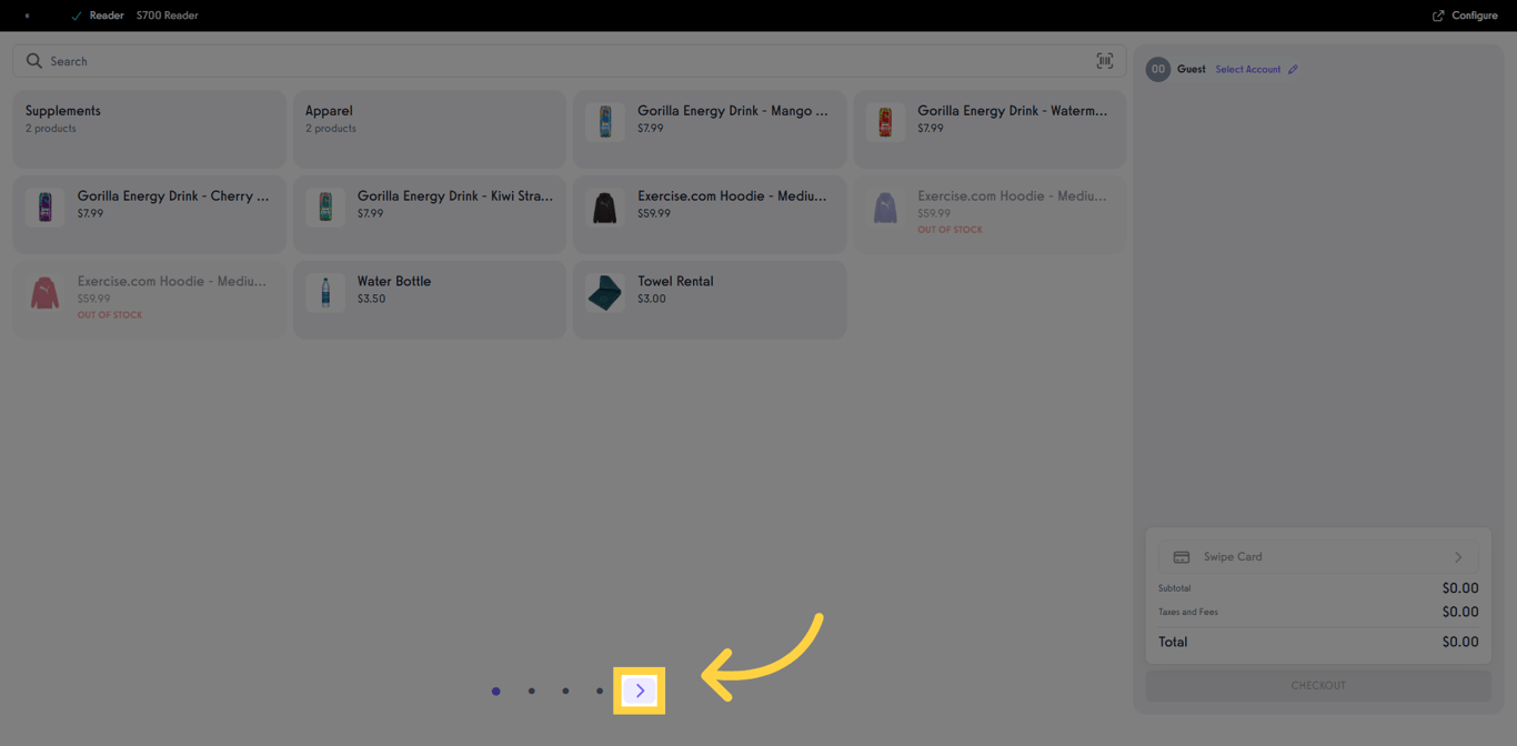 Navigate between views using arrows