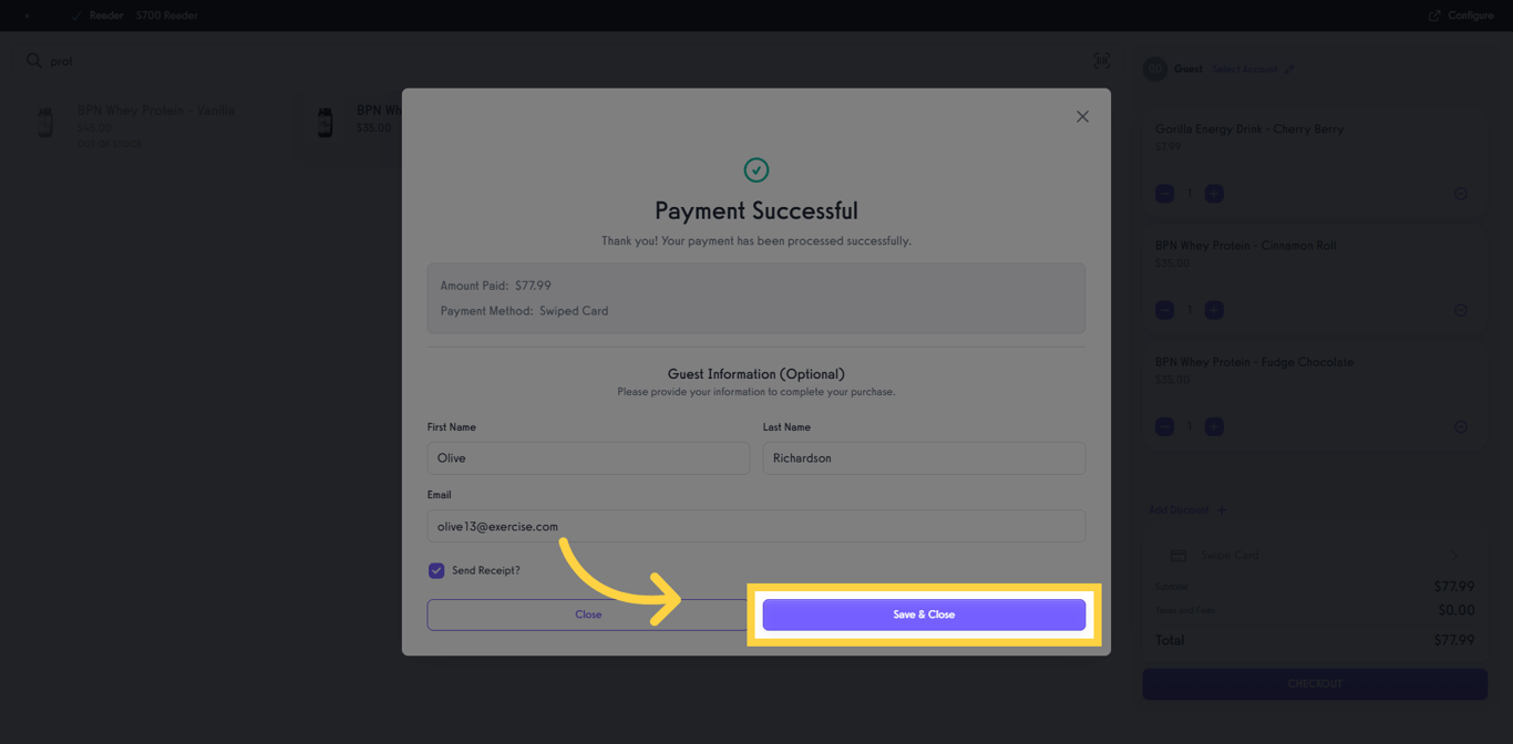 Click Save and Close button