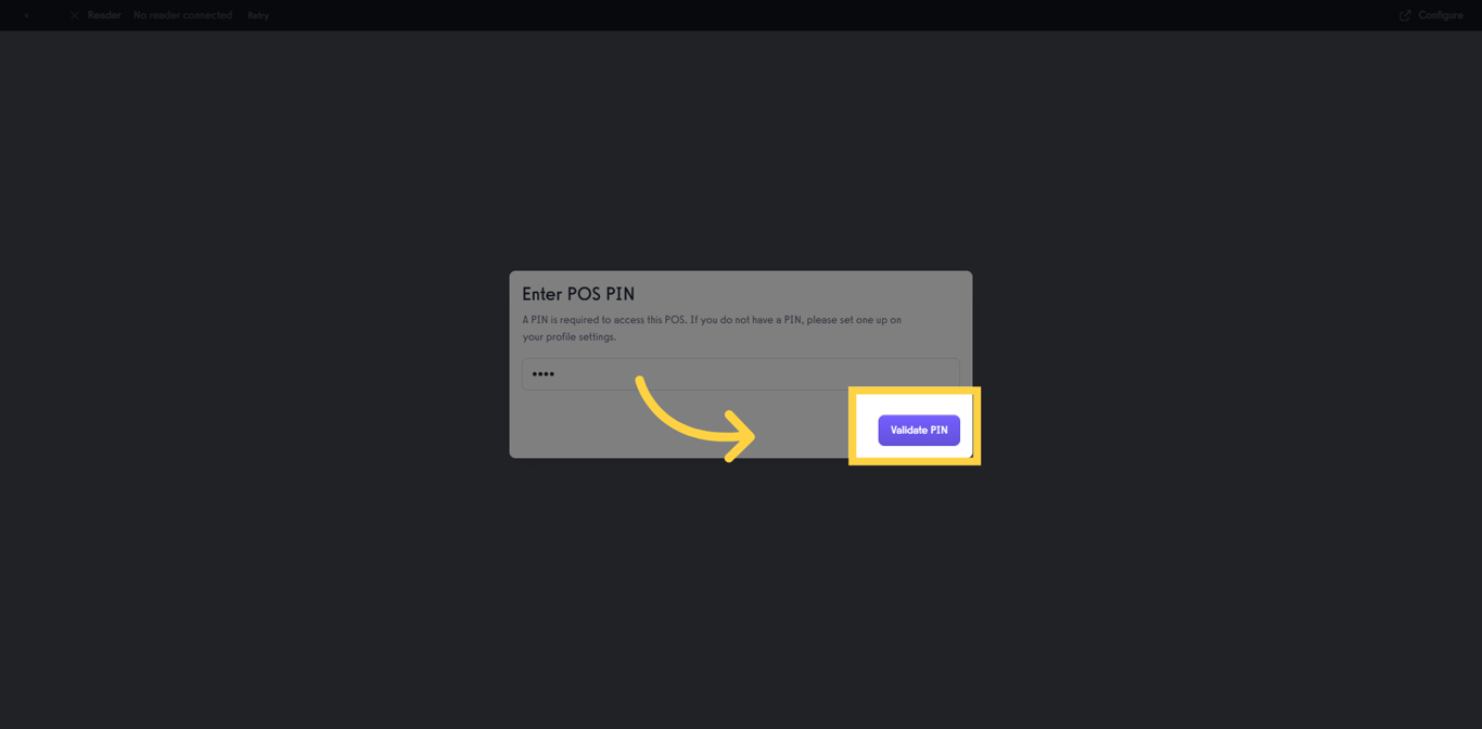 Click Validate PIN button