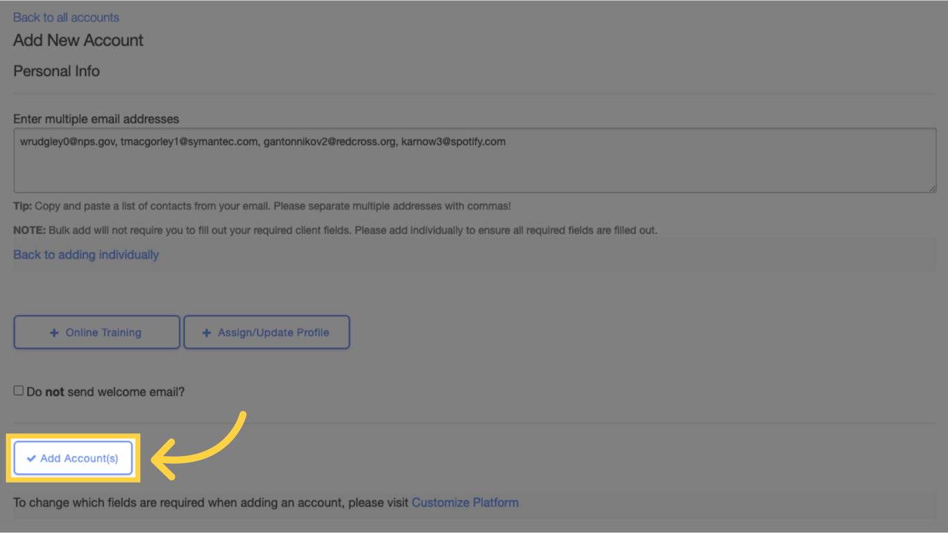 Click 'Add Accounts'.