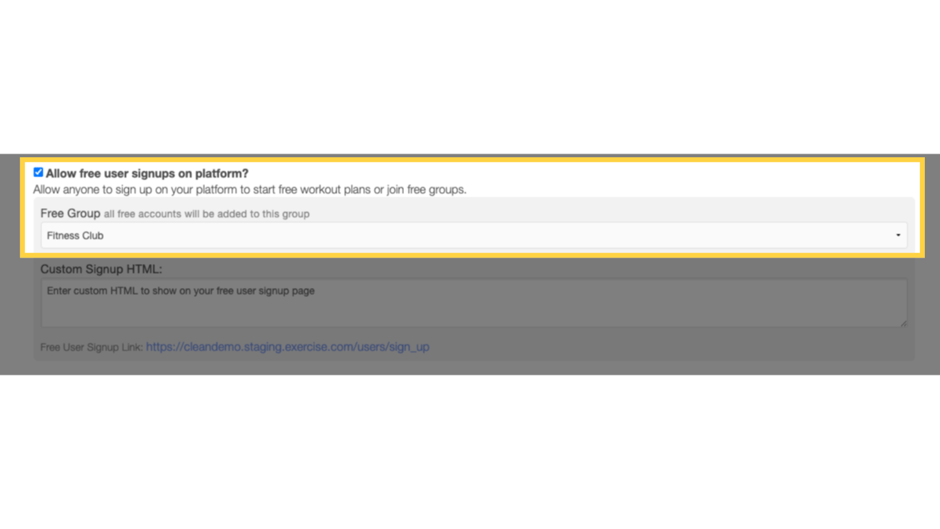 Allow free user signups on platform.