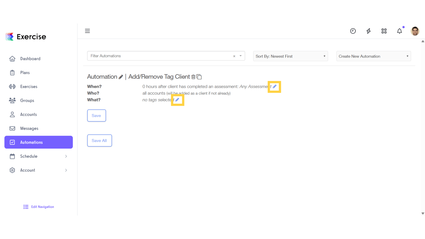 Customize the Automation