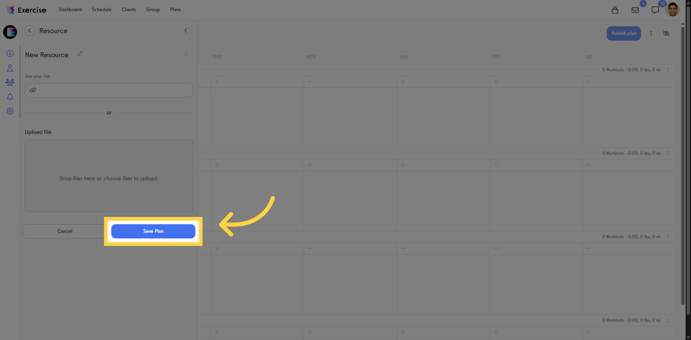 Save The Workout Plan