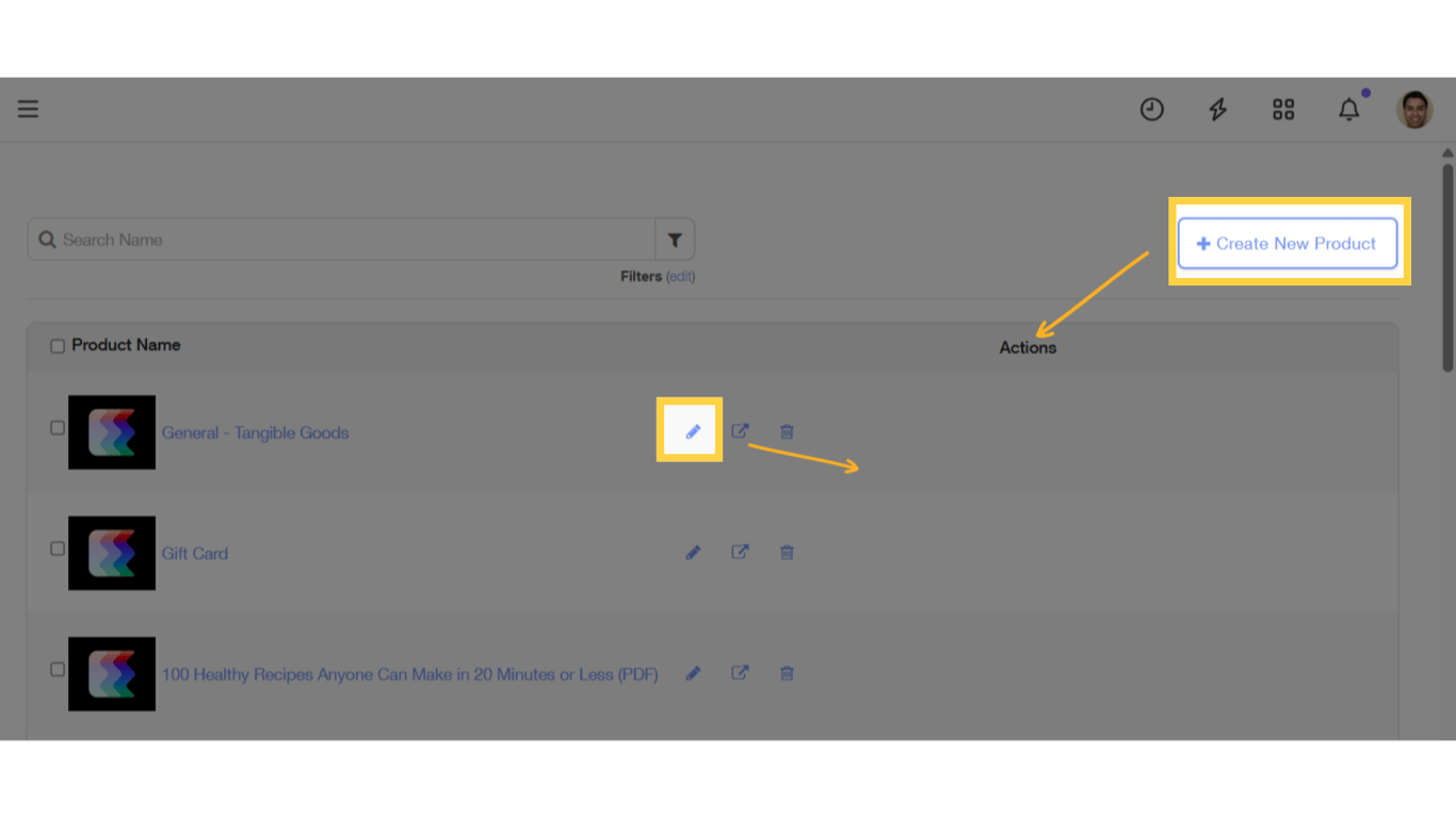 Create or edit a product