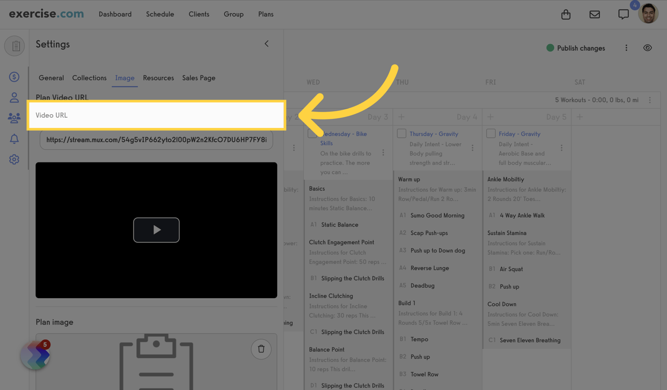 Enter the HTTP live streaming URL