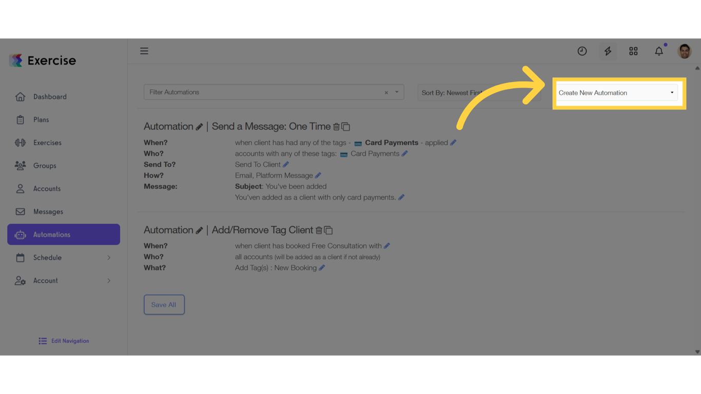Create New Automation