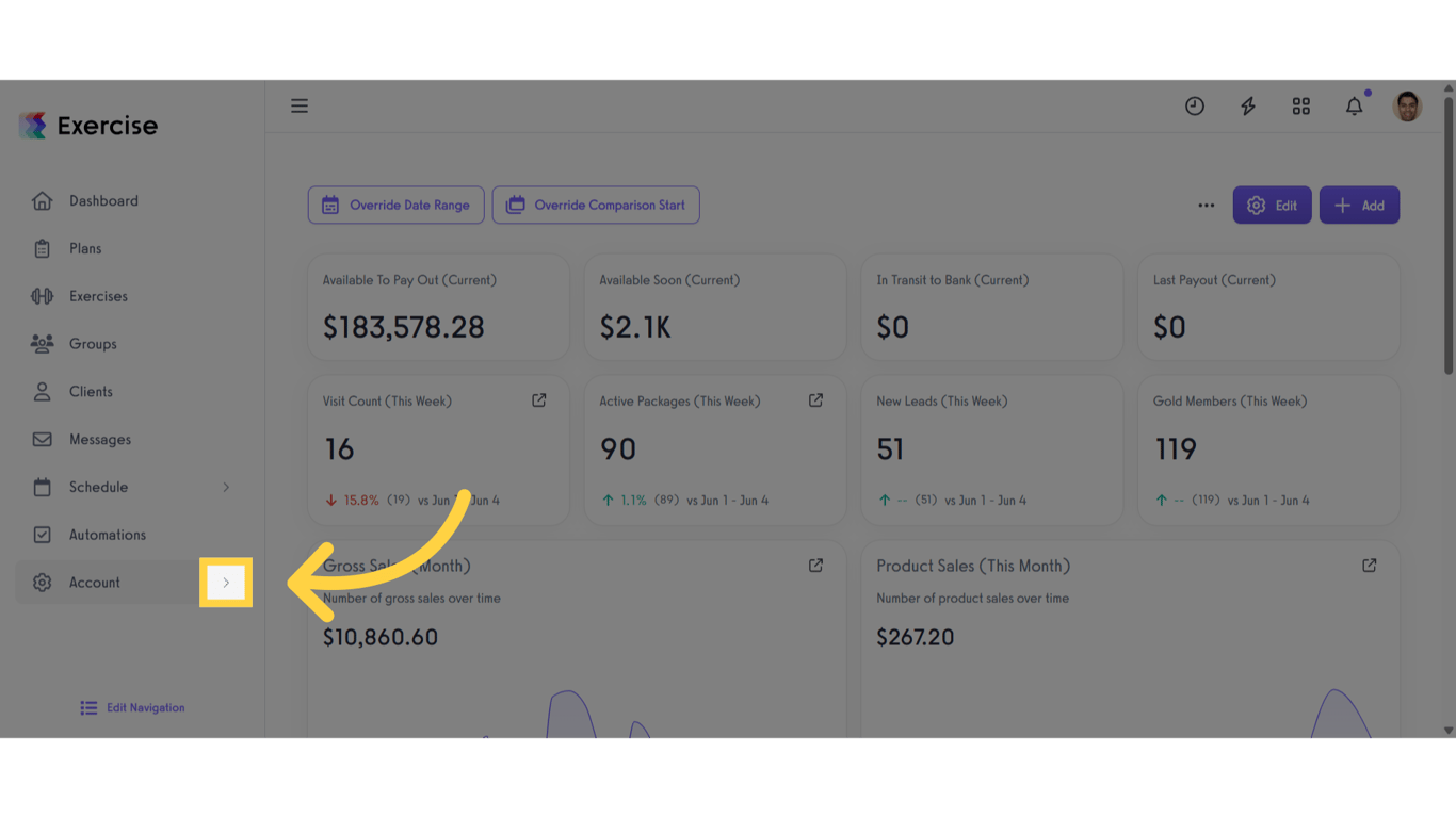 Click the three-dot menu