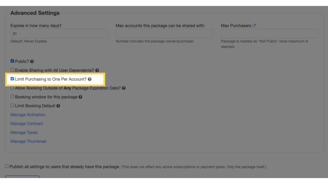 Limit purchasing to one per account.
