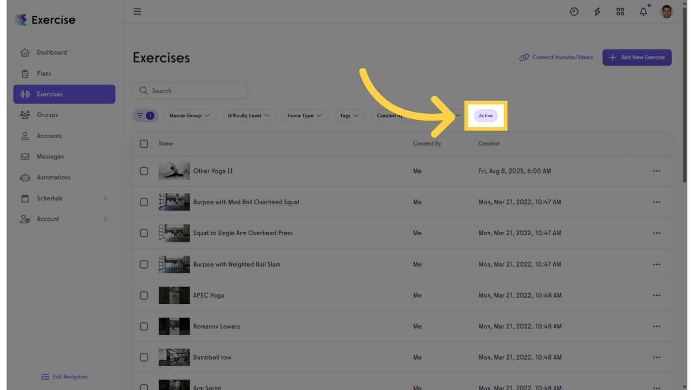 View Archived Exercises
