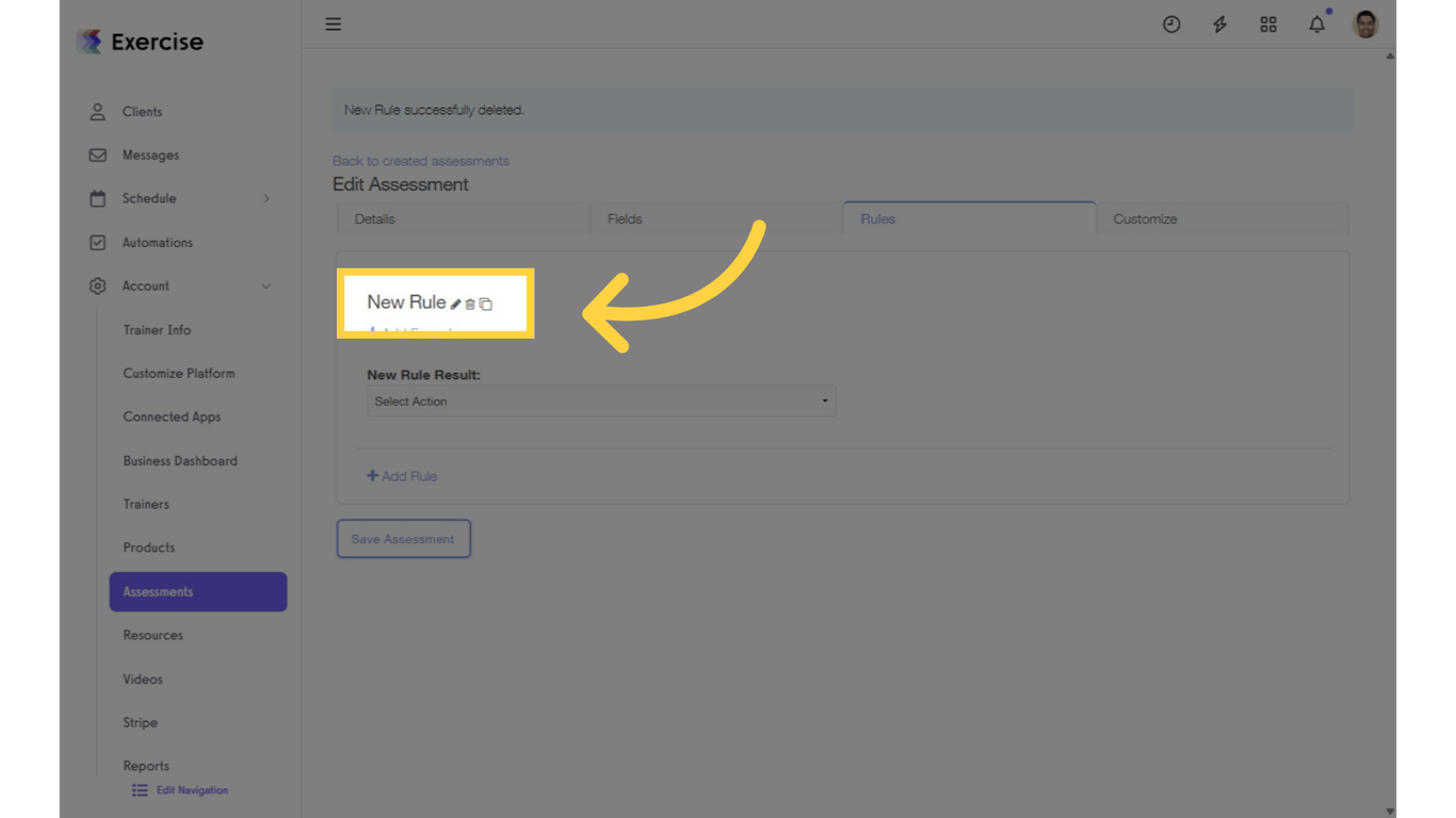 Click to edit rule name.