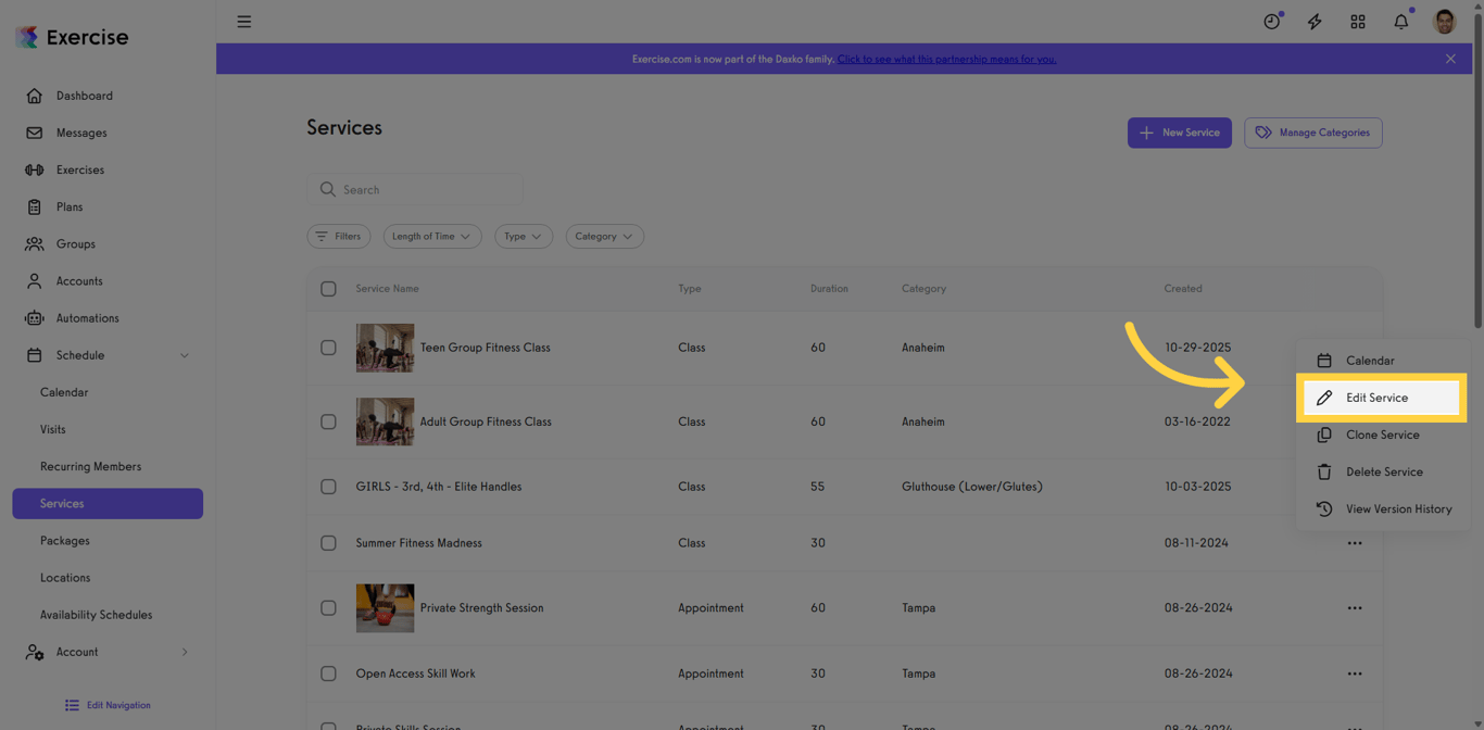 Step 3: Edit Service Details