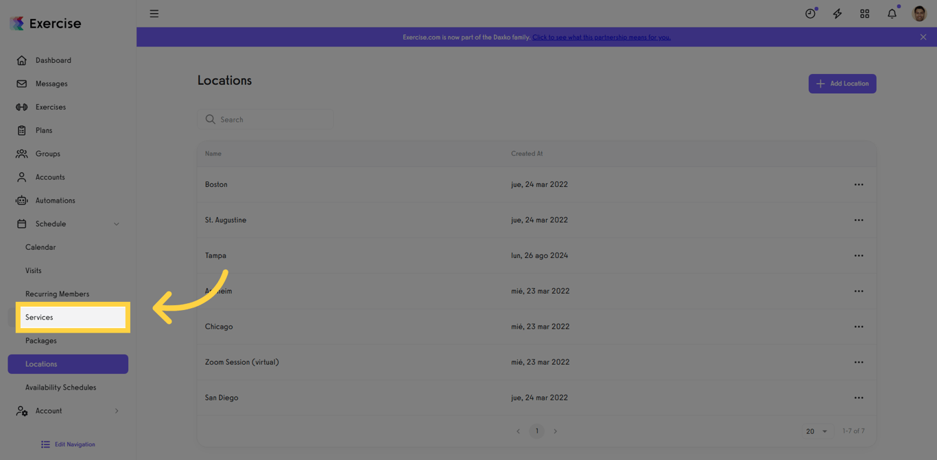Step 1: Open Services Section