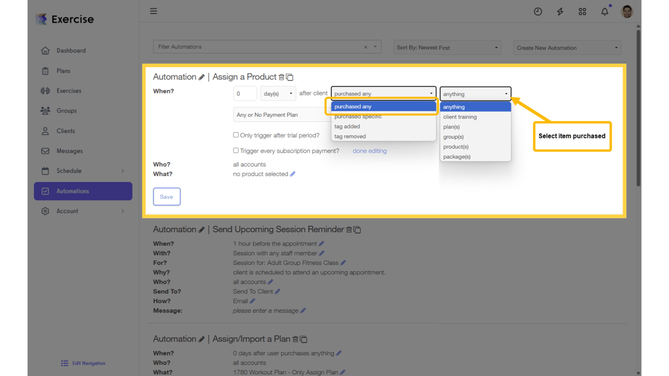 Option 1: Purchase Automations
