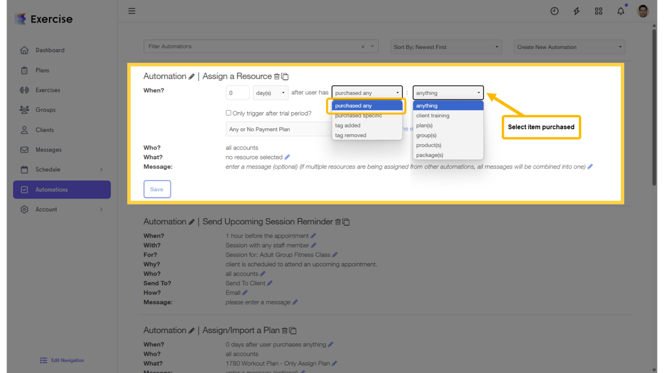Option 1: Purchase Automations