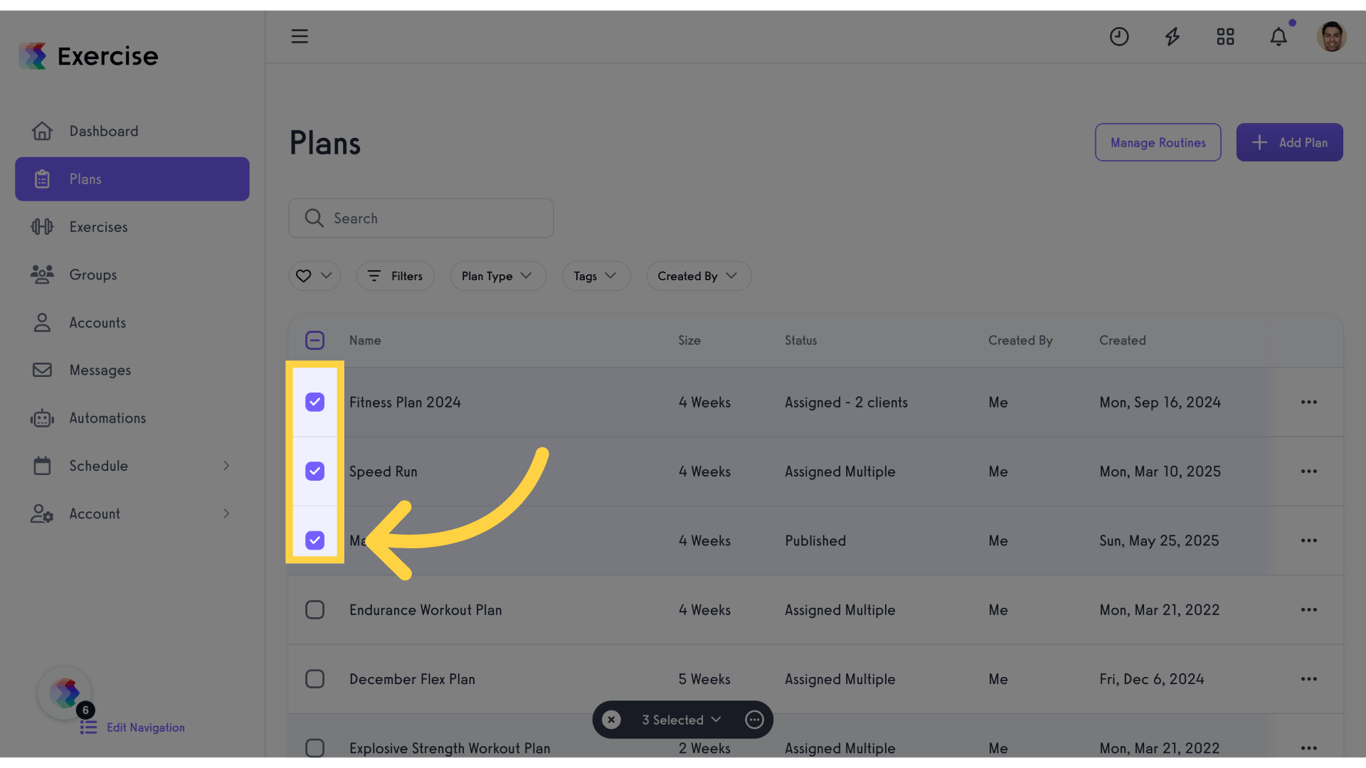 Select as many plans desired.
