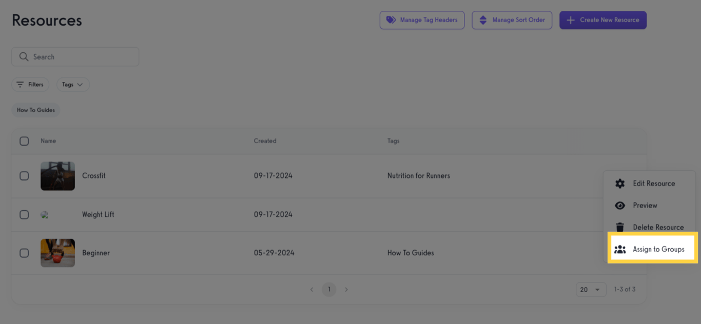 Click 'Assign to Groups'