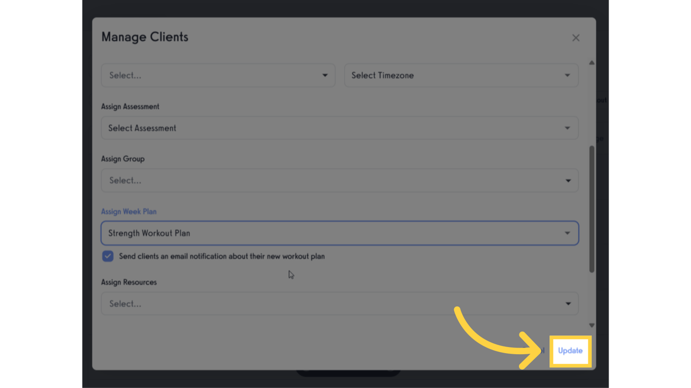 Click update button.