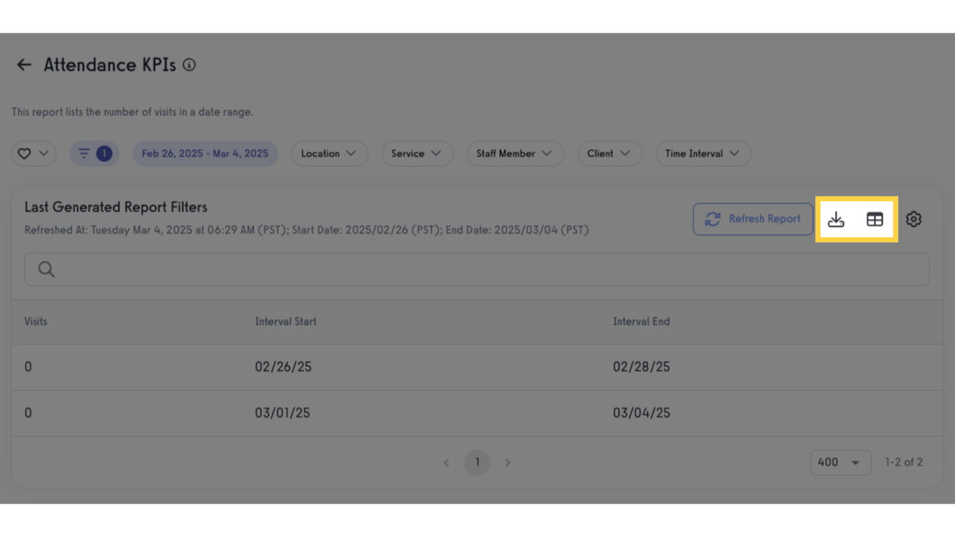 Import / export report