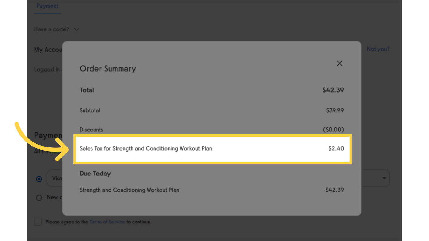 Sales tax is automatically applied based on the customer's local requirements.