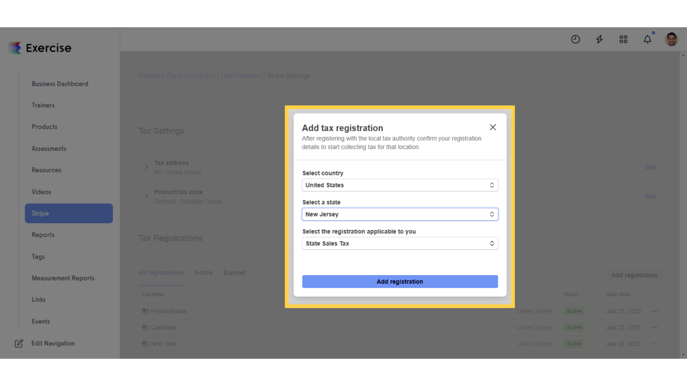 You can add registrations in new locations easily, too.