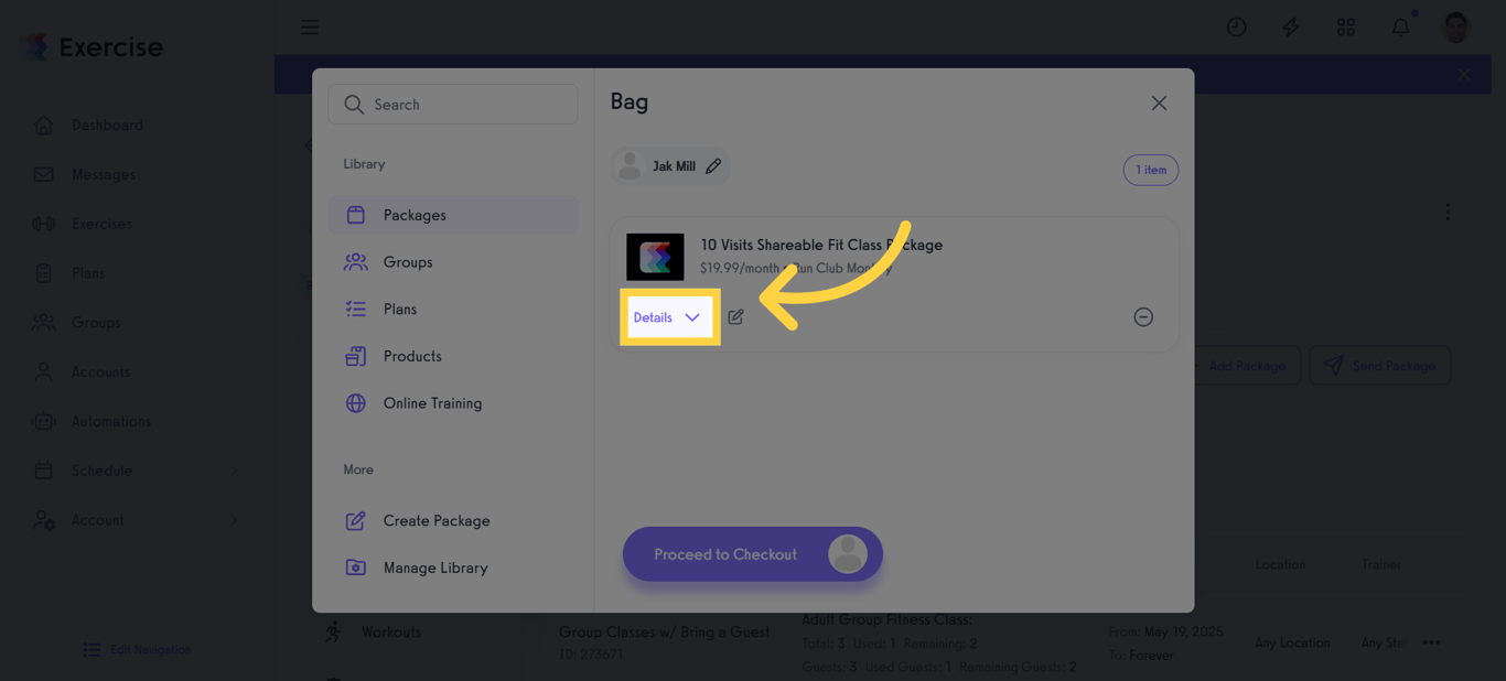Open Package Details