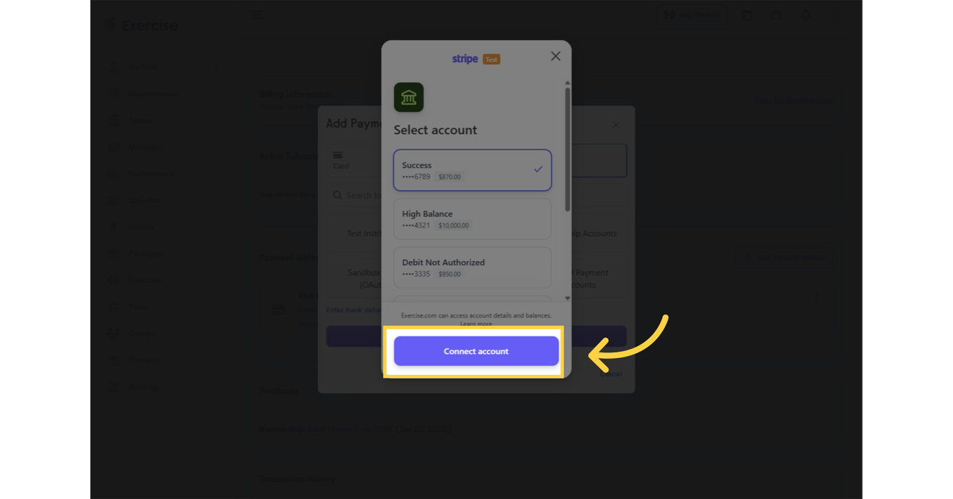 Click “Connect account.”