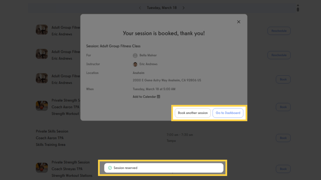 Click 'Go to Dashboard'