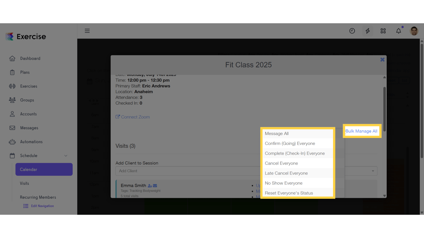 Click 'Bulk Manage All'