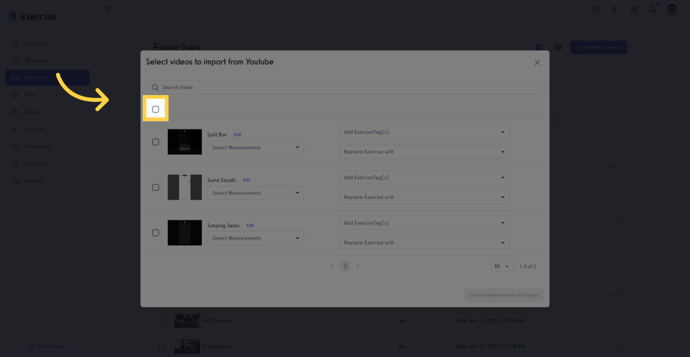 Select Videos to Import