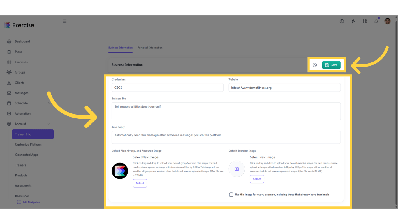 Fill in your profile details