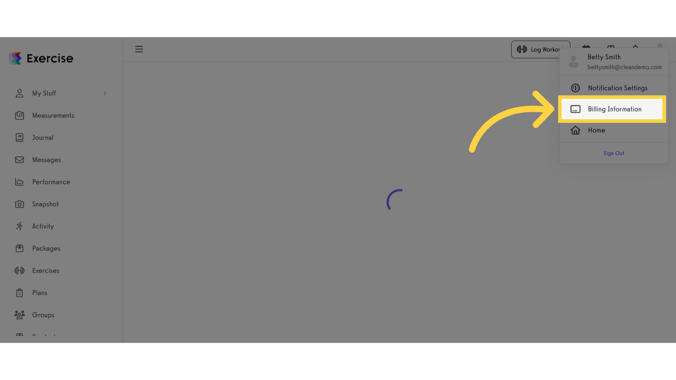 Click 'Billing Information'