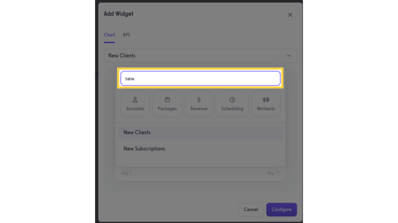 Search 'New Subscriptions'
