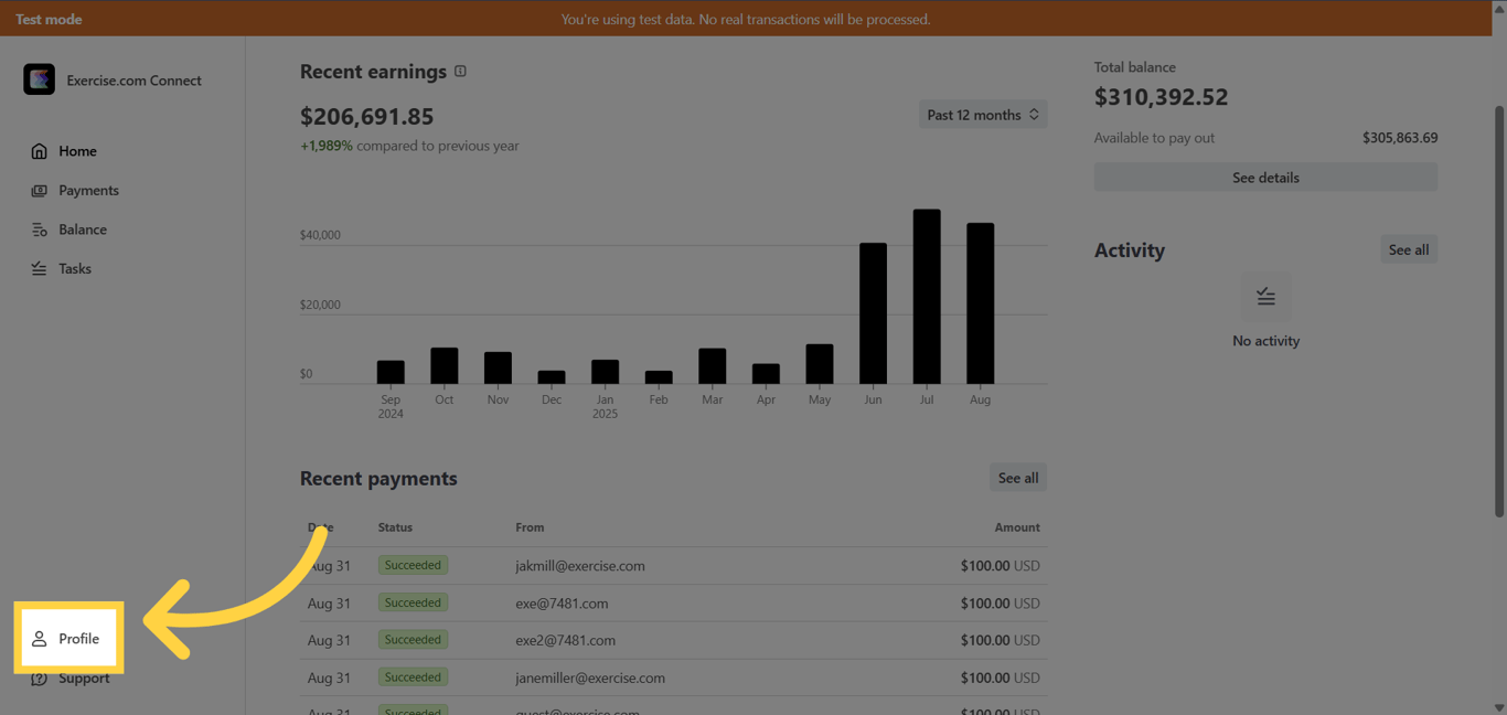 Click the profile icon.