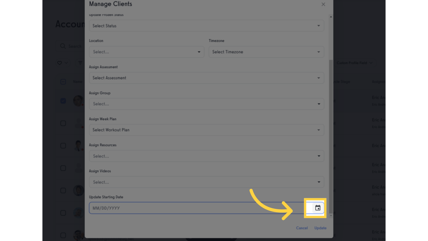 Click the calendar icon.