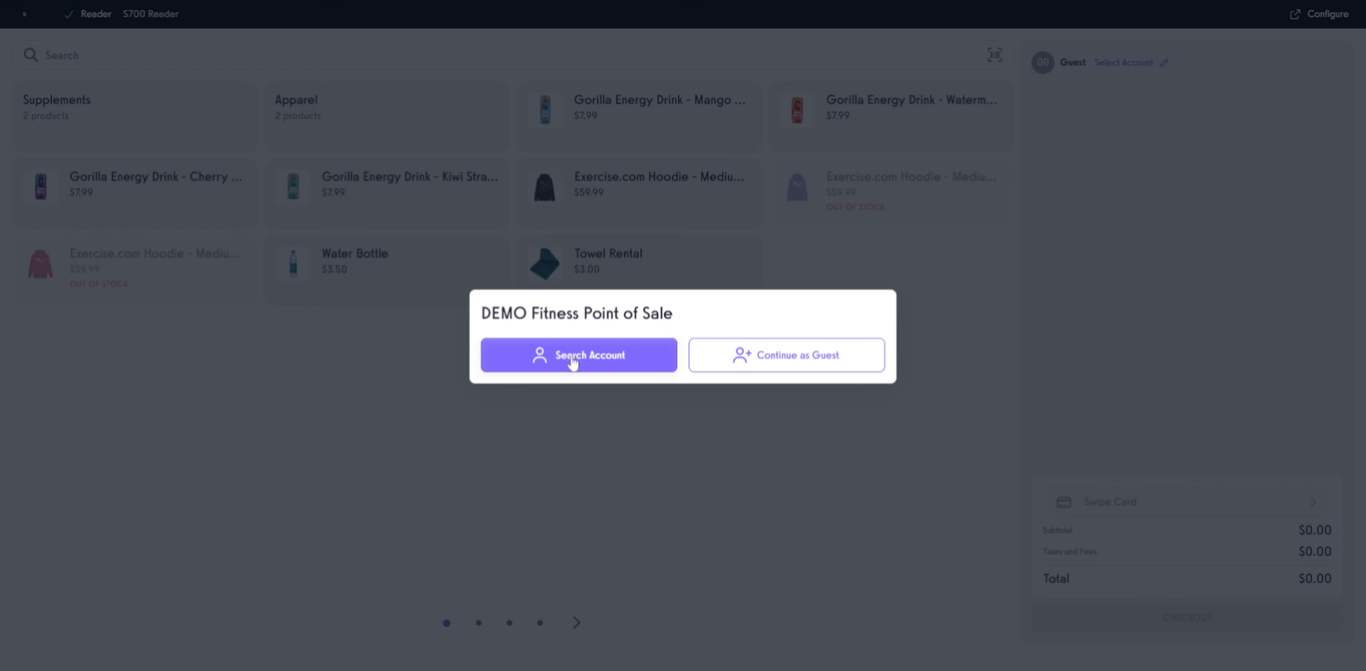 Enter the customer’s name to find their account.