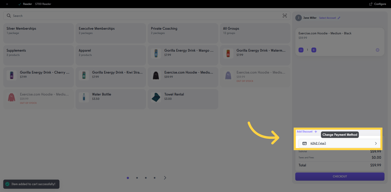 View the current payment method to see other options.