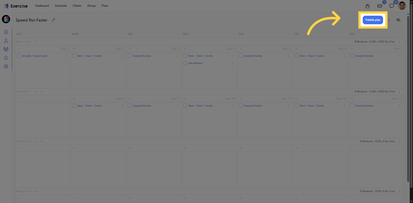 Publish Updated Plan