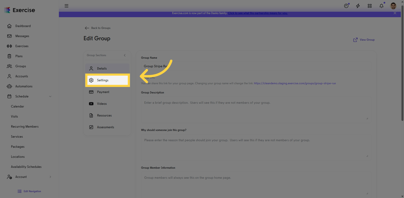 Access Group Settings