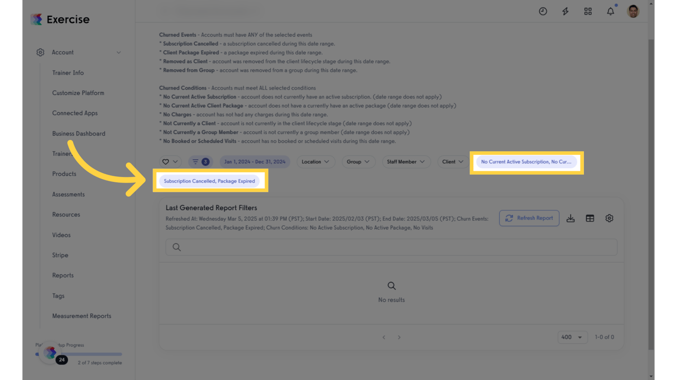 Churn Events and Churn Conditions