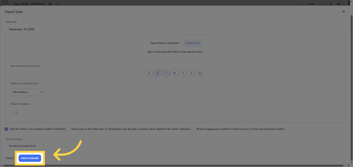 Click Add to Calendar.
