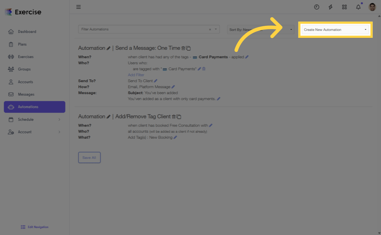 Create New Automation