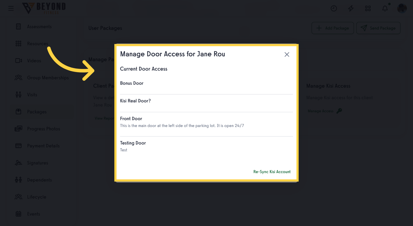View Current Door Access